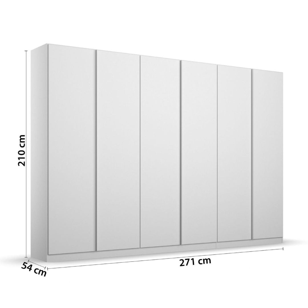 Rauch Monostar White 6 Door Hinged Wardrobe W271CM