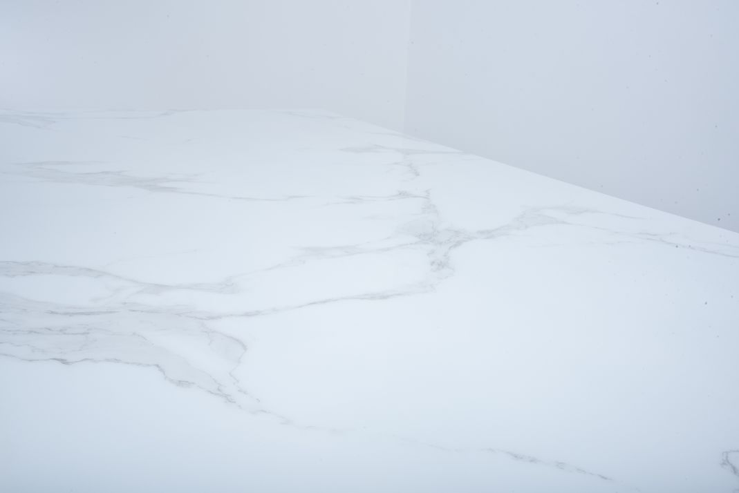 Ottavia 1.8M White Marble Dining Table with 6 Ring Knockerback Dining Chairs