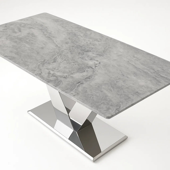 Venice 1600cm Grey Marble Dining Table