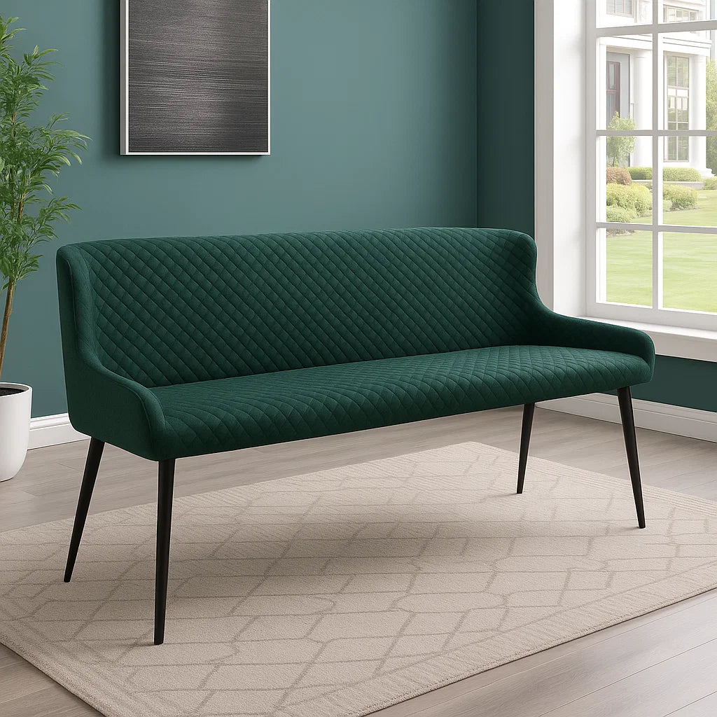 Hereford Bench - Green PU