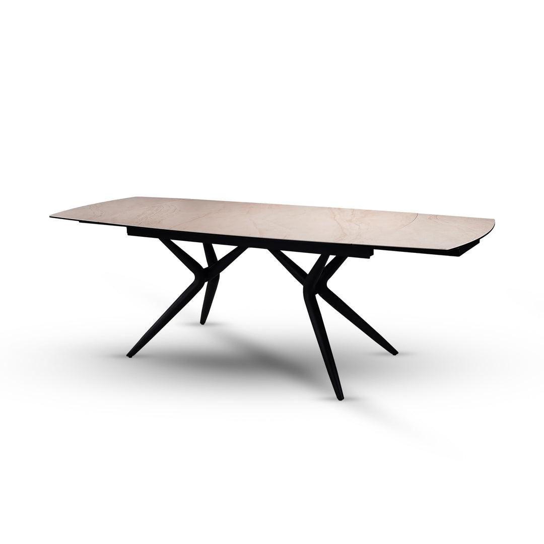 Euphoria Italian ceramic table in matte grey