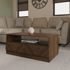 Lux Walnut Wooden Coffee Table