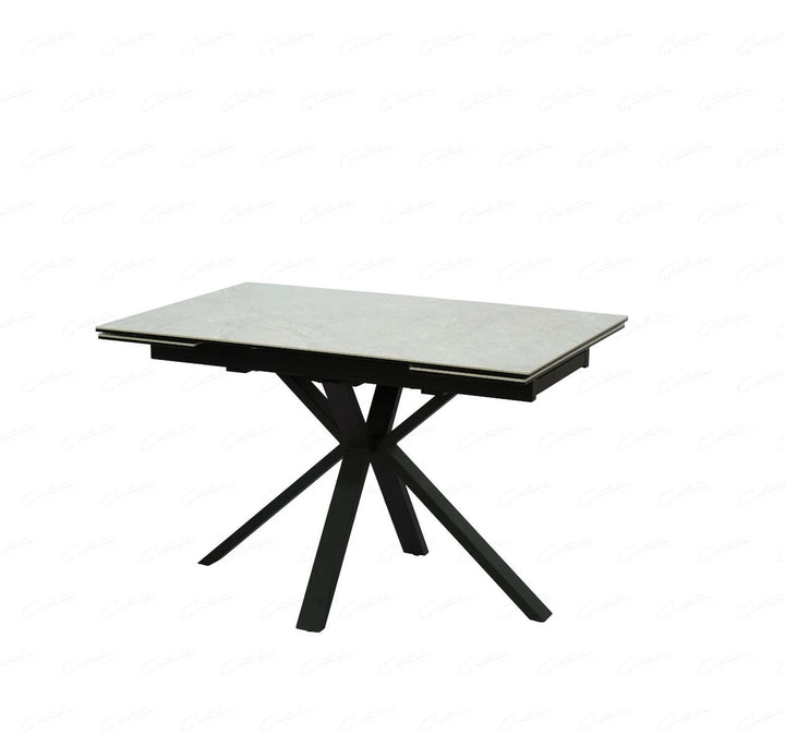 Marco Ceramic Marble Top Ext Dining Table Small - Evoke Home 