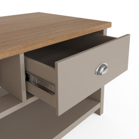 LANCASTER 2 DRAWER COFFEE TABLE GREY