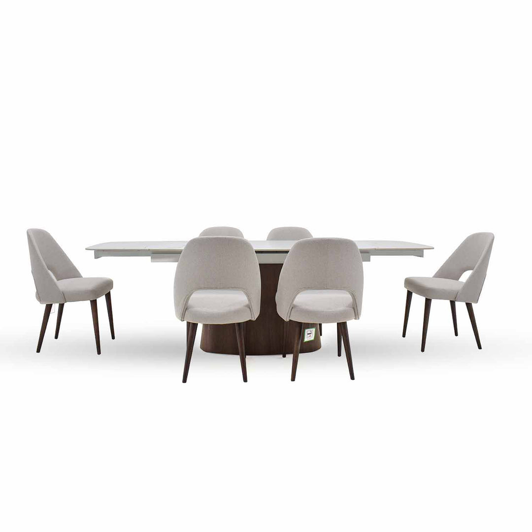 Bonaldo Extending Dining Table & Mortiz Dining Chair Set