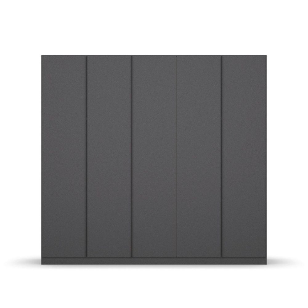 Rauch Monostar Metallic Grey 5 Door Hinged Wardrobe W226CM