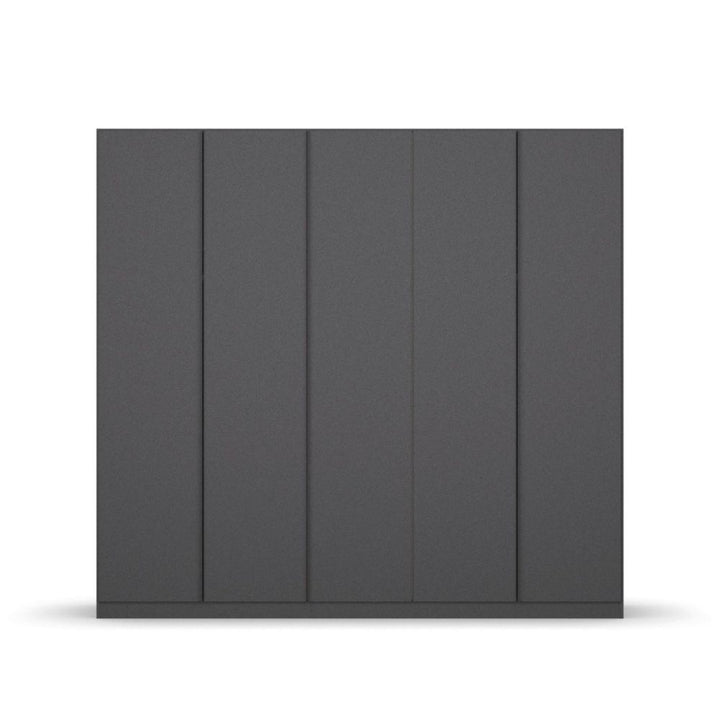 Rauch Monostar Metallic Grey 5 Door Hinged Wardrobe W226CM