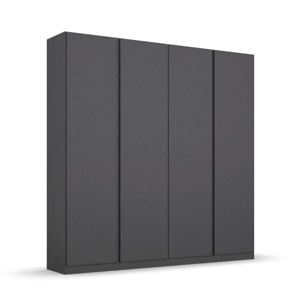 Rauch Monostar Metallic Grey 4 Door Hinged Wardrobe W181CM