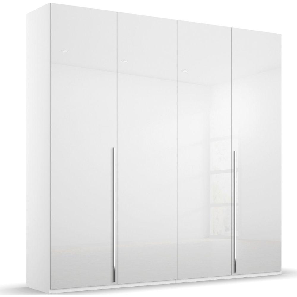 Rauch Montclar 4 Door Hinged High Gloss White Wardrobe with Premium Interior