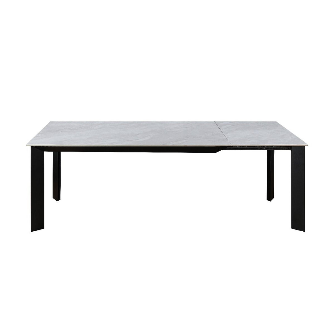 Amador Ceramic Pearla Grey Table with Zeva Dining Chairs