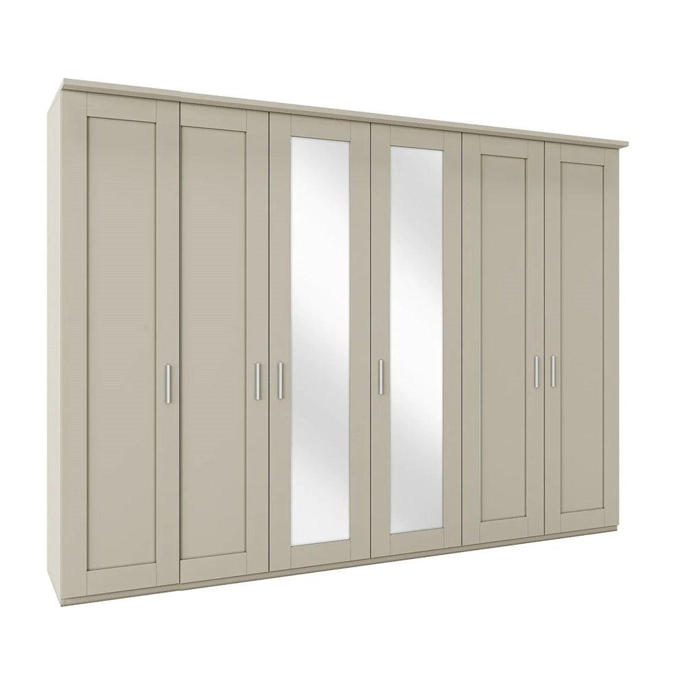 Cairns 6 Door Hinged Wardrobe With Mirror