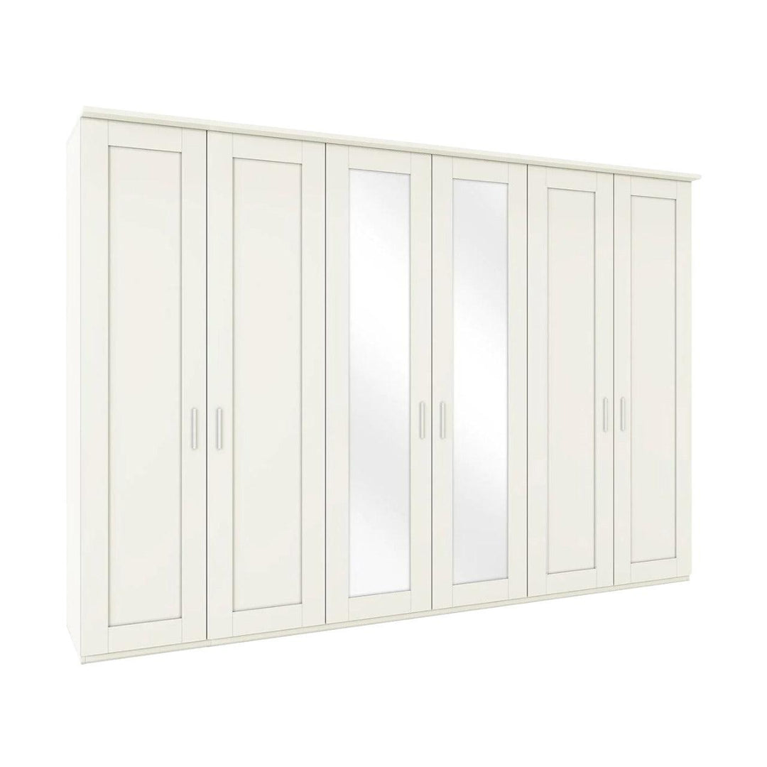 Cairns 6 Door Hinged Wardrobe With Mirror
