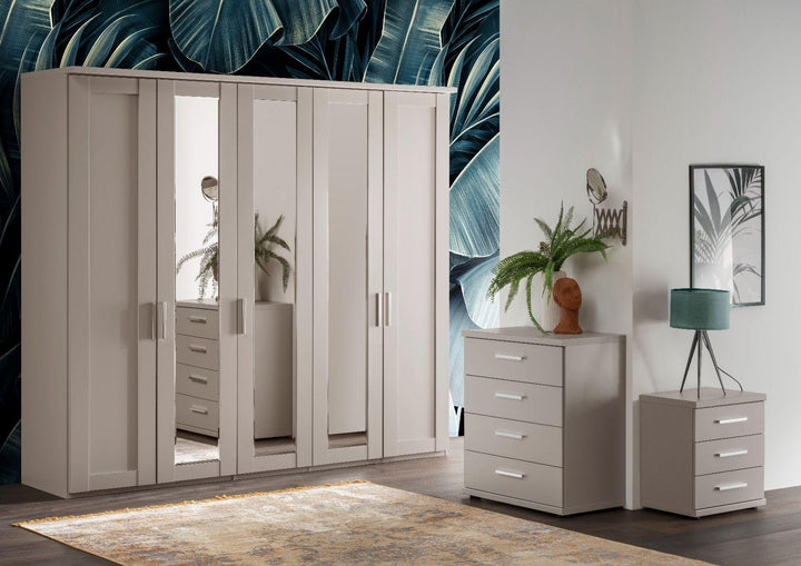 Cairns 5 Door Hinged Wardrobe With Mirror