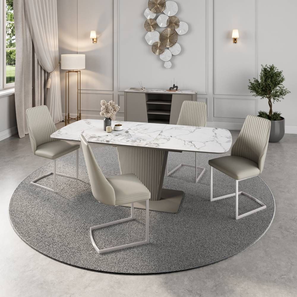 Castello 160-200cm Ceramic Extending Dining Table Set