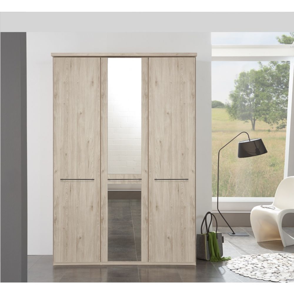 Oxford-Wardrobe With Mirror - Evoke Home 