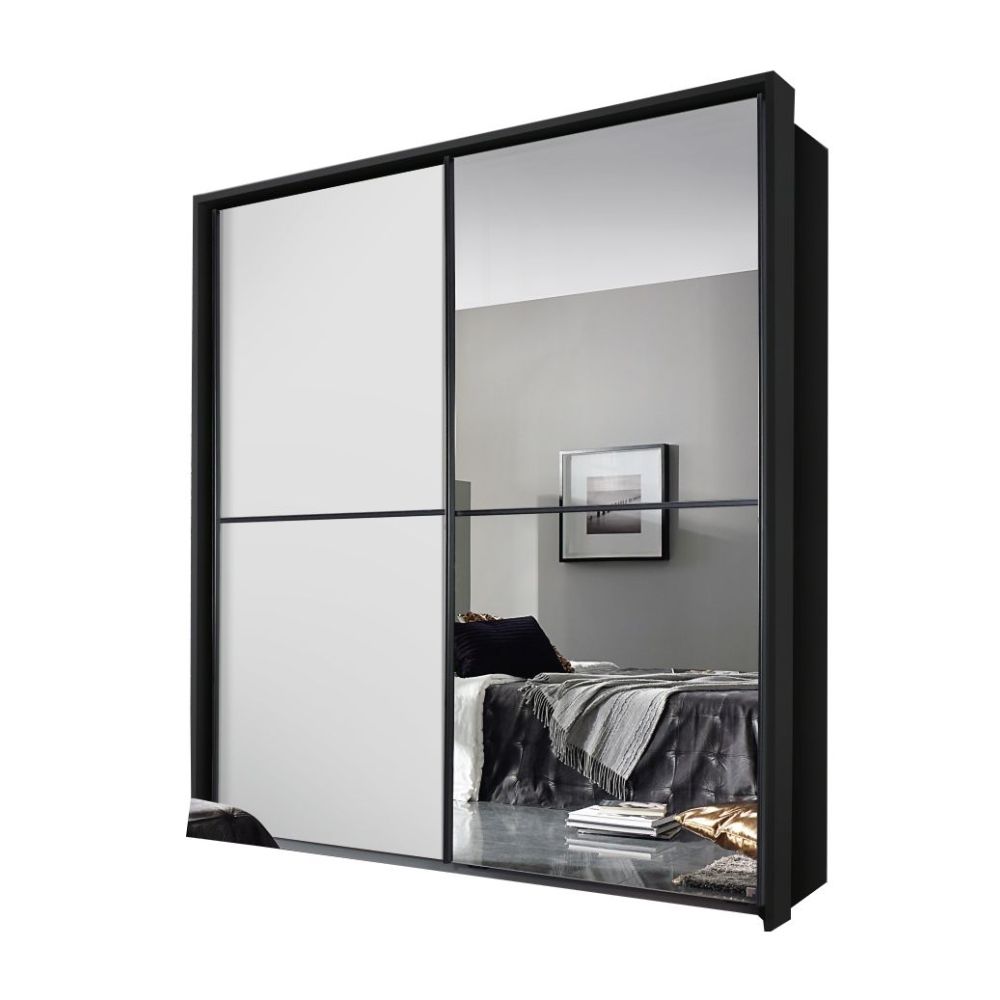 Rauch Essensa Alpine White & Metallic Grey Sliding Door Wardrobe