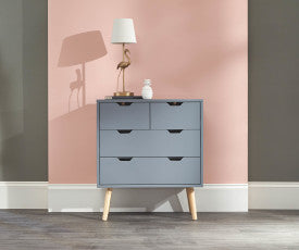 NYBORG 2+2 DRAWER CHEST DARK GREY