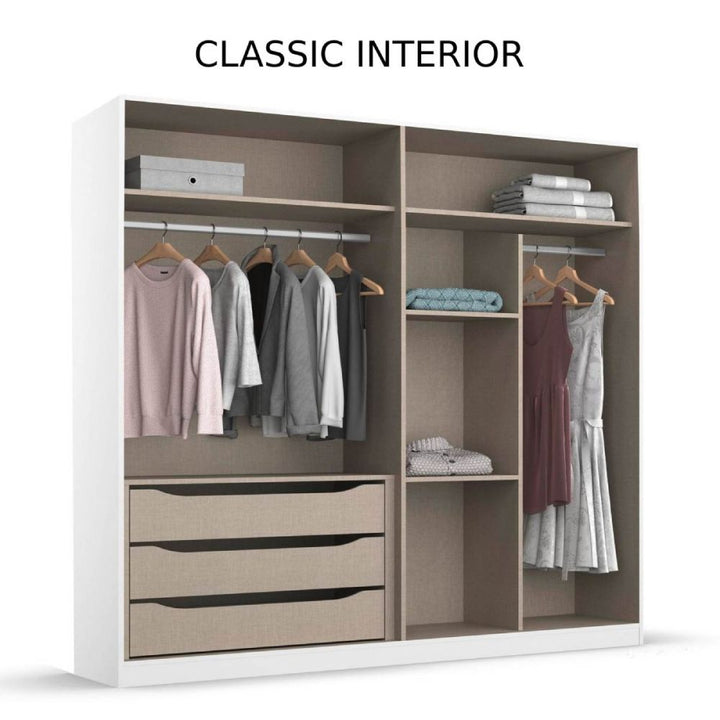 Rauch Monostar Metallic Grey 4 Door Hinged Wardrobe W181CM