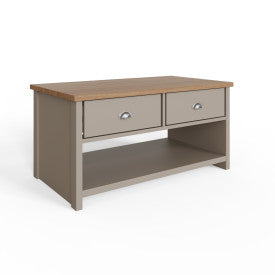 LANCASTER 2 DRAWER COFFEE TABLE GREY