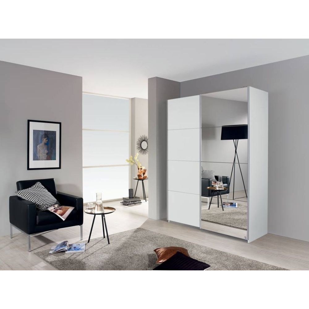 Rauch Subito Alpine white & Mirror 2 Sliding Door Wardrobe