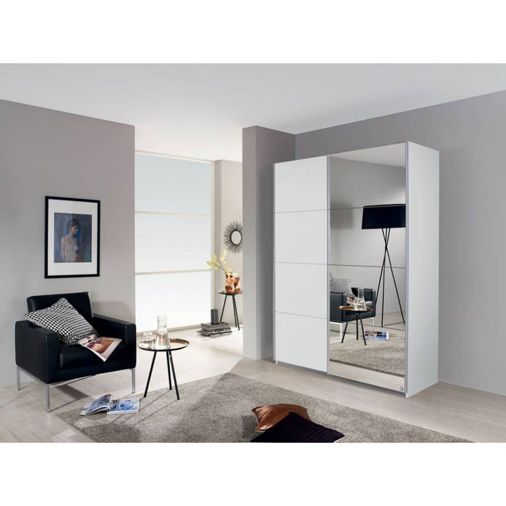 Rauch Subito Alpine white & Mirror 2 Sliding Door Wardrobe