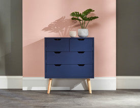 NYBORG 2+2 DRAWER CHEST NIGHTSHADOW BLUE