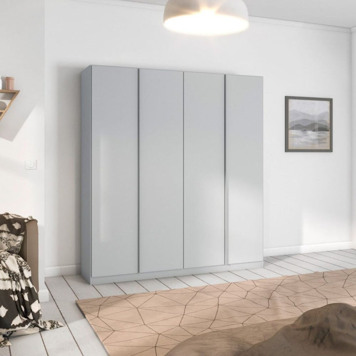 Rauch Monostar Silk Grey 4 Door Hinged Wardrobe W181CM