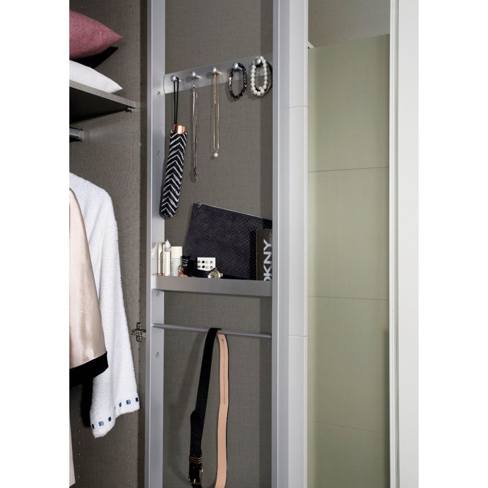 Rauch Bellezza High Gloss White and Artisan Oak 4 Door Hinged wardrobe