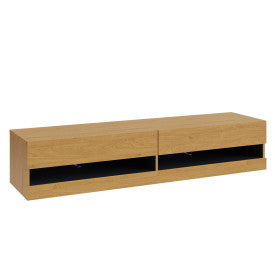 LEON 180CM WALL TV UNIT WITH LED OAK/ANTHRACITE