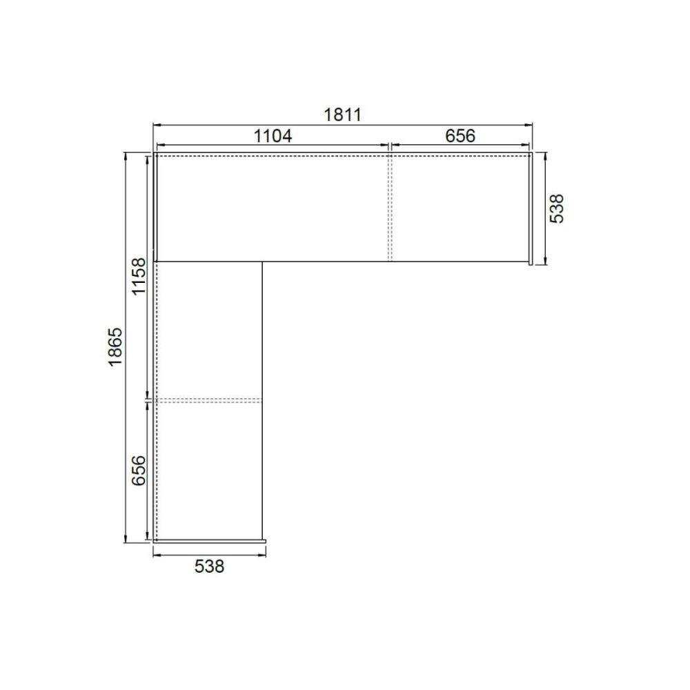 Rauch Luma 181cm 4 Door Corner Sliding Wardrobe with 2 Glass Doors and 2 Mirror Doors
