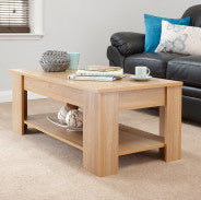 Natural Wood Modern Coffee Table