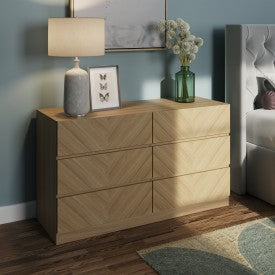 Regal Euro-Oak 3+3 Drawer Chest