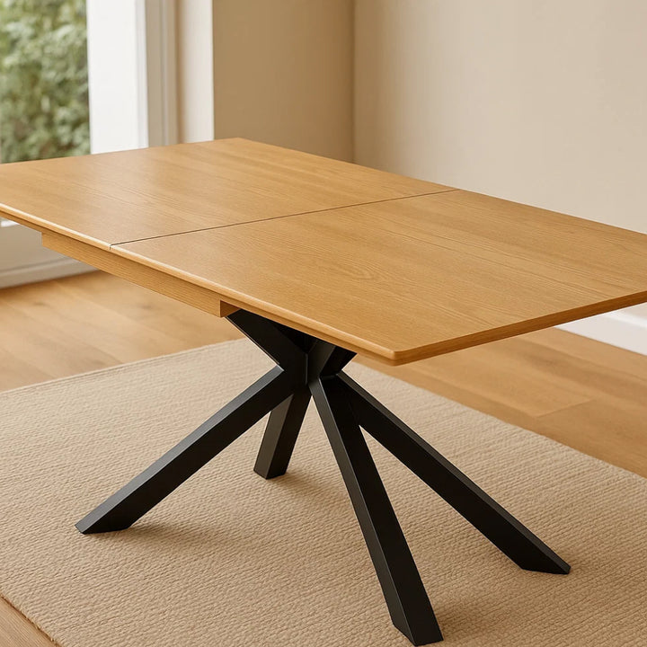 Hereford 160CM Extending Dining Table With Metal Base