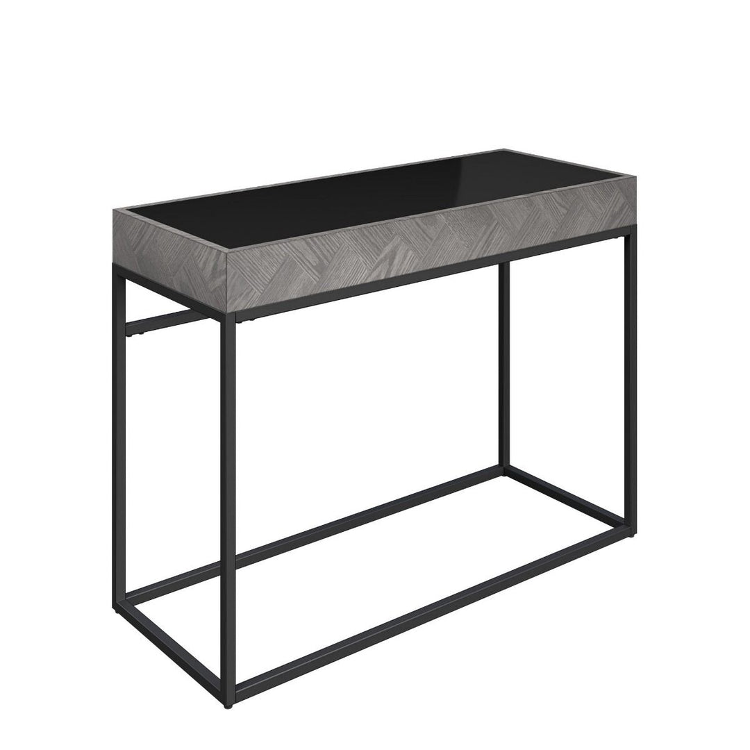 Ebonis Black Glass Console Table