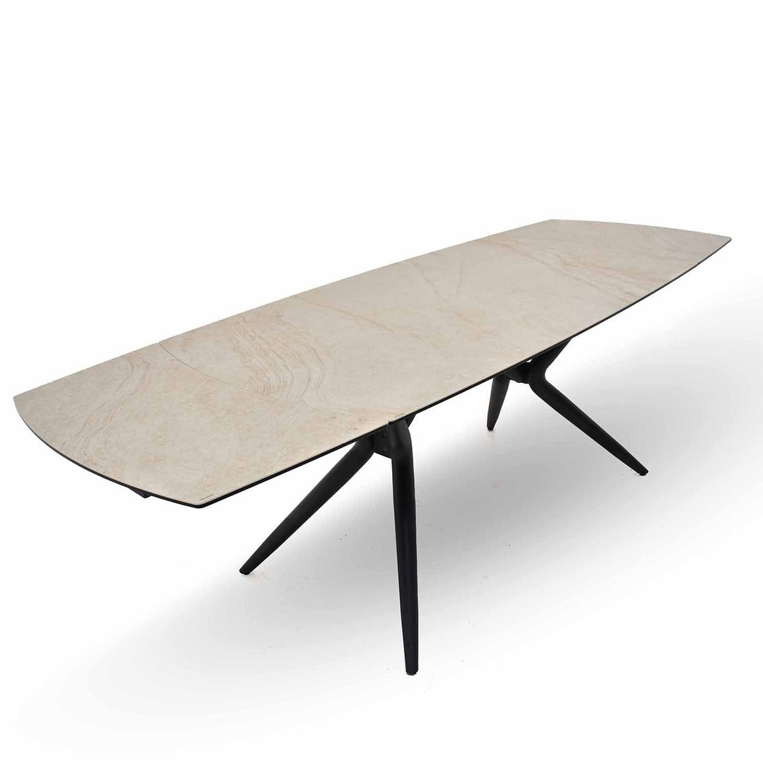 Euphoria Italian ceramic table in matte grey