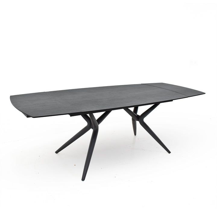 Euphoria Italian ceramic table in matte grey