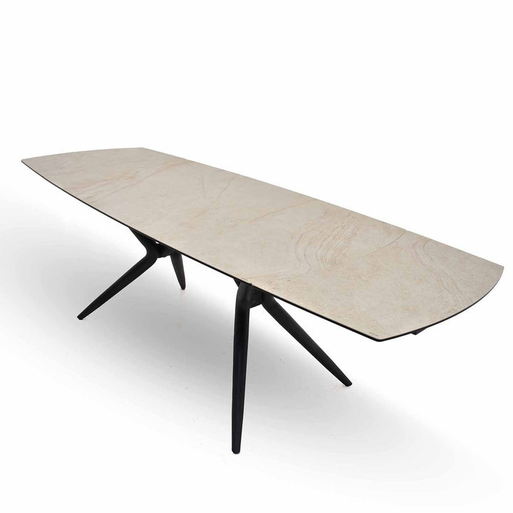 Euphoria Italian ceramic table in matte grey