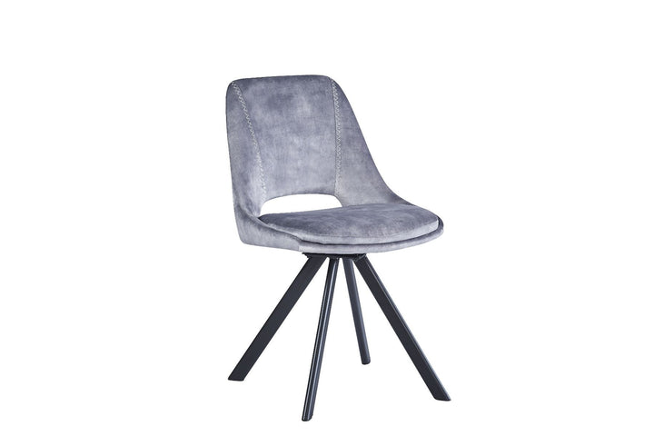 Ezra Ceramic Argento Grey Table with Lexi Chairs