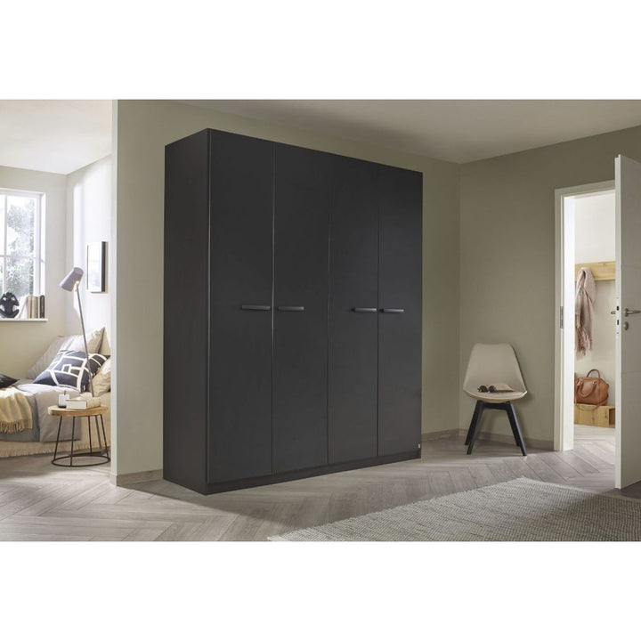 Rauch Modi Metallic Grey 4 Door Hinged Wardrobe