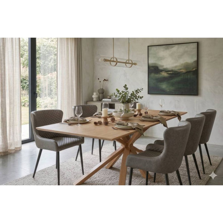 Harlow 180 Fixed Top Dining Table Set