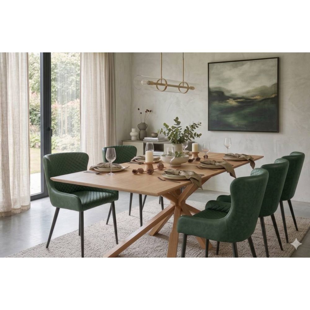 Harlow 180 Fixed Top Dining Table Set