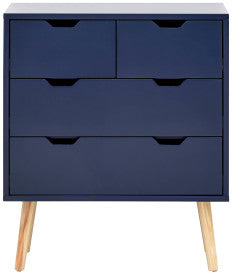 NYBORG 2+2 DRAWER CHEST NIGHTSHADOW BLUE