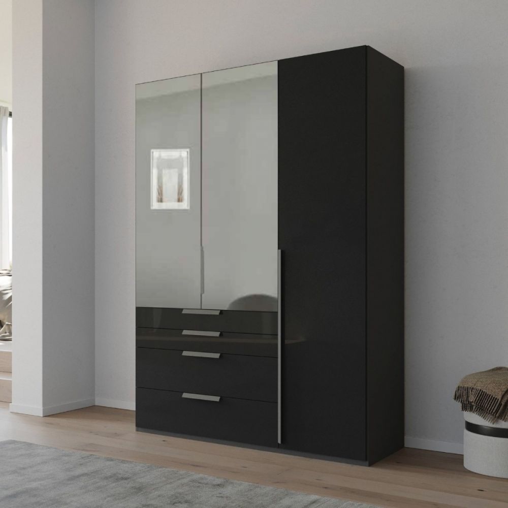 Mainz 3 Door Hinged Combi Wardrobe - Evoke Home 