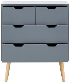 NYBORG 2+2 DRAWER CHEST DARK GREY