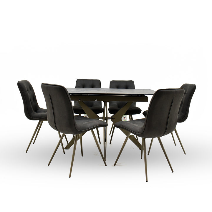 Hayden Ceramic Dining Table and Monza Chair Set