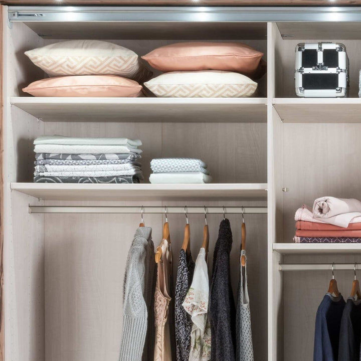 Wiemann Berlin Pebble Grey Glass Front Sliding Door Wardrobe