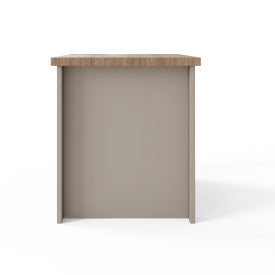 LANCASTER SIDE TABLE WITH SHELF GREY