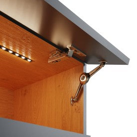 LEON 180CM WALL TV UNIT WITH LED ANTHRACITE/OAK