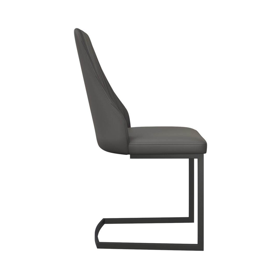 Castello Leather Dining Chair Light Grey