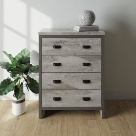 Chic Grey Four‑Drawer Chest